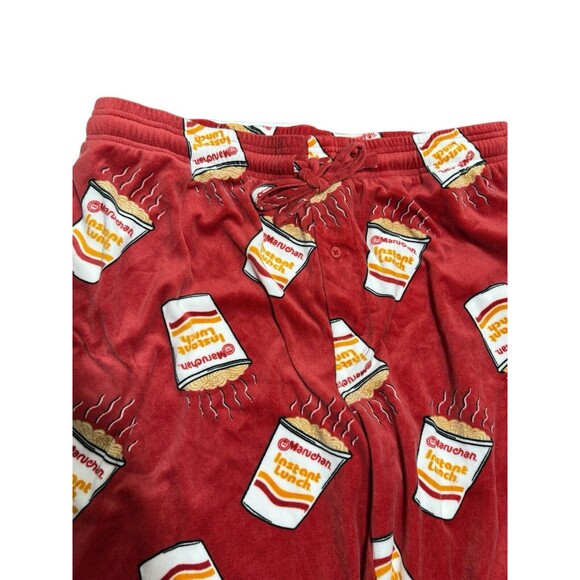 Maruchan Ramen Noodles Instant Lunch Sleep Pants Men Size XL Red - Picture 3 of 6